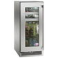 Perlick Signature Series 15" Marine Grade Beverage Center with Stainless Steel Solid Door Hinge Left with Lock