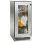 Perlick Signature Series 15" Marine Grade Refrigerator with Stainless Steel Glass Door Hinge Right