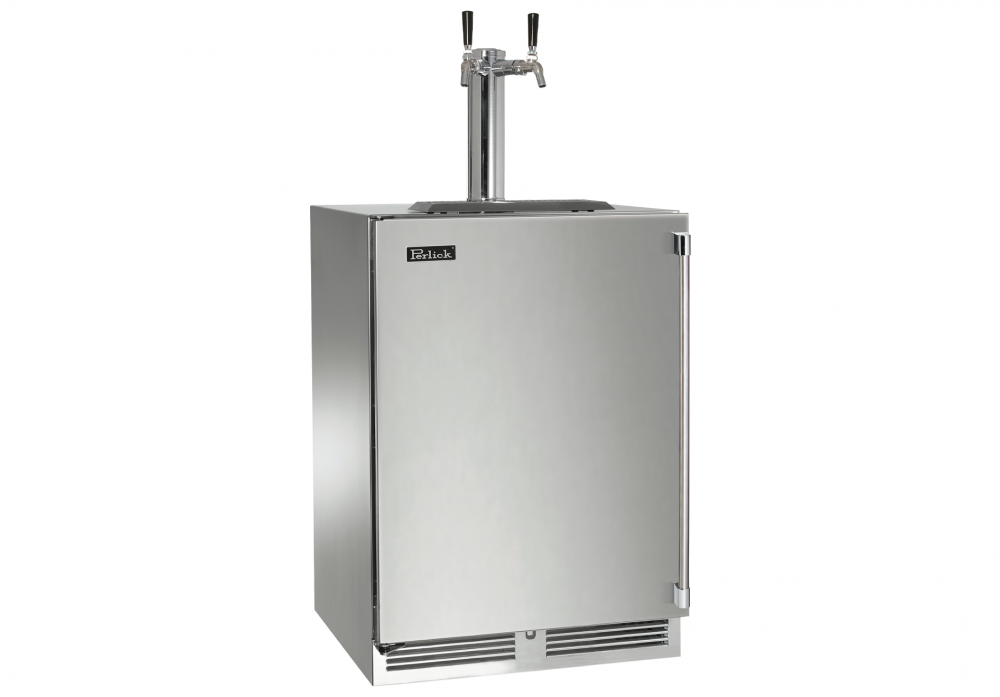 Perlick Signature Series 24" Marine Grade Freezer with Stainless Steel Solid Door Hinge Right