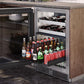Perlick Signature Series 24" Outdoor Dual-Zone Refrigerator/Wine Reserve with Stainless Steel Glass Door Hinge Left