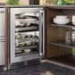 Perlick Signature Series 24" Outdoor Dual-Zone Wine Reserve with Stainless Steel Glass Door Hinge Left with Lock