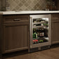 Perlick Signature Series 24" Shallow Depth Indoor Beverage Center with Stainless Steel Glass Door Hinge Left