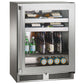 Perlick Signature Series 24" Shallow Depth Indoor Beverage Center with Stainless Steel Glass Door Hinge Left