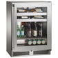 Perlick Signature Series 24" Shallow Depth Outdoor Beverage Center with Fully Integrated Panel-Ready Solid Door Hinge Left with Lock