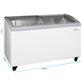 Premium Levella 10.9 ft³ White Curved Glass Door Freezer/Refrigerator Display With 4 Baskets