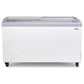 Premium Levella 10.9 ft³ White Curved Glass Door Freezer/Refrigerator Display With 4 Baskets