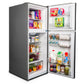 Premium Levella 11.6 ft³ Inox Frost-Free Refrigerator With Chiller Zone and Easy-Slide Food Pan