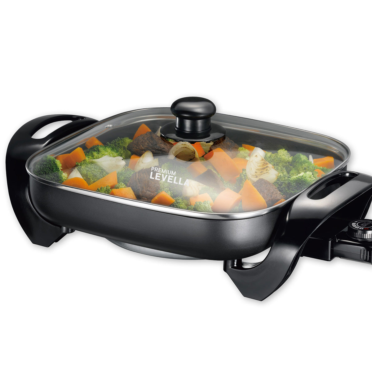 Premium Levella 12" Black Electric Skillet