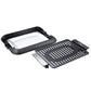 Premium Levella 12" Black Non-stick Electric Indoor Grill With Detachable Oil Tray and Plate