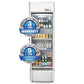 Premium Levella 12.5 cu. ft Silver Upright Single Glass Door Display Refrigerator