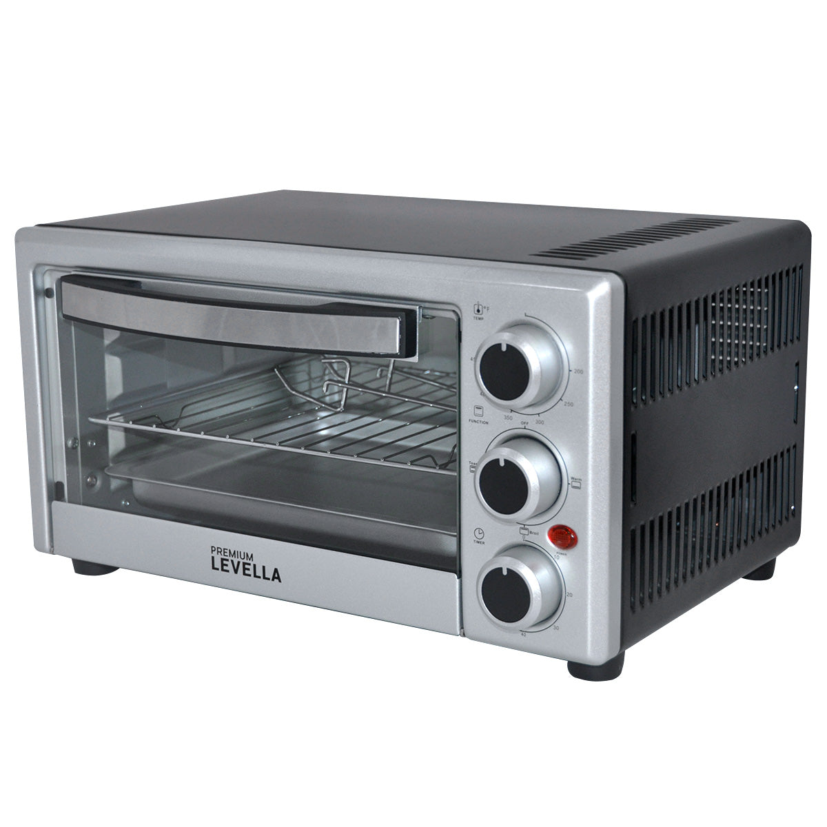 Premium Levella 14L Stainless Steel Toaster Oven With Removable Enamel Tray