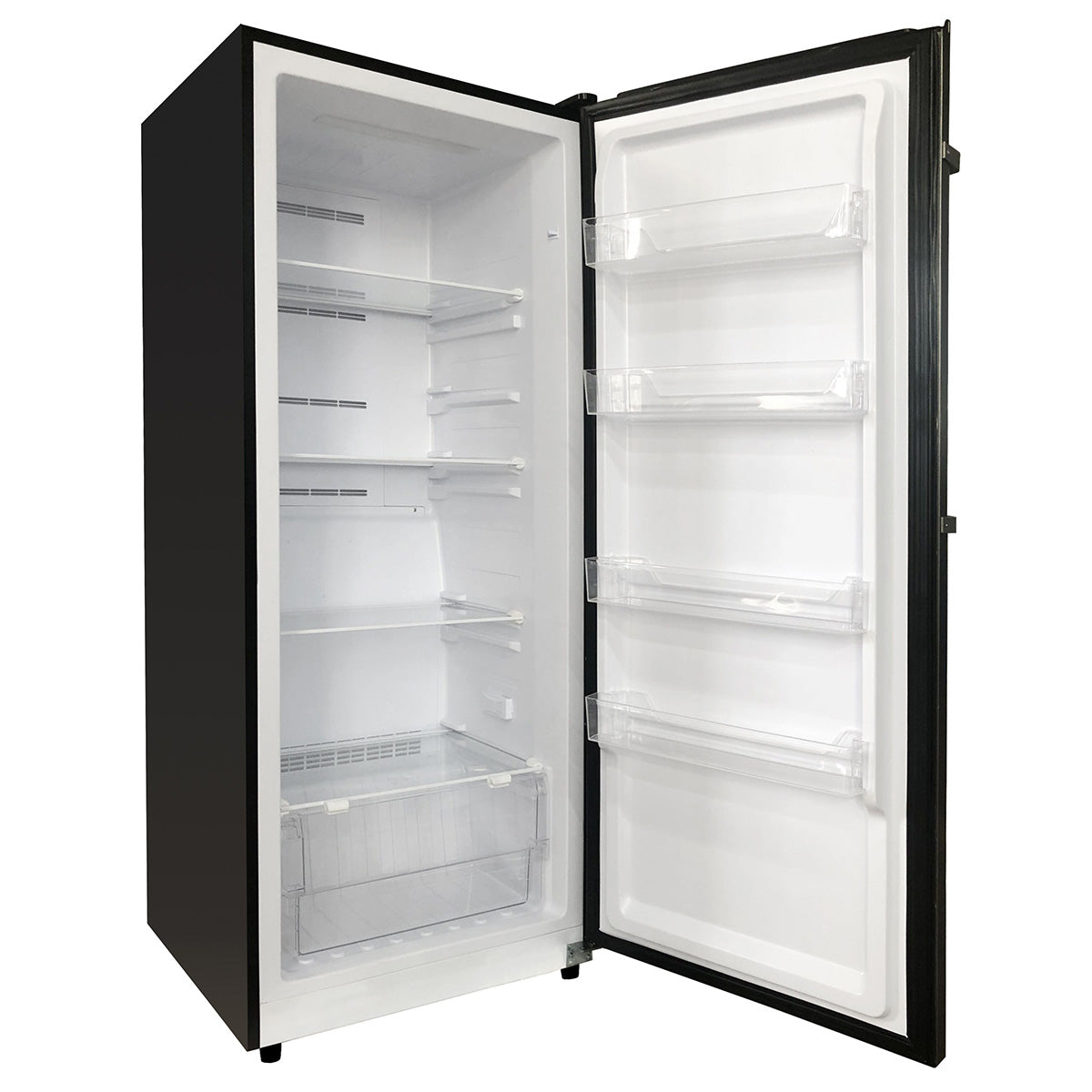 Premium Levella 14.0 ft³ Black Frost-Free Upright Freezer With Inox Reversible Door
