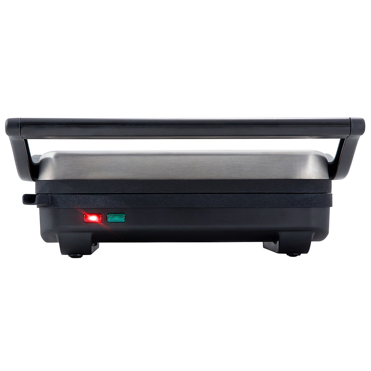Premium Levella 2-Slice Brushed Stainless Steel Panini Maker With Non-stick Coated Plates and Drip Tray
