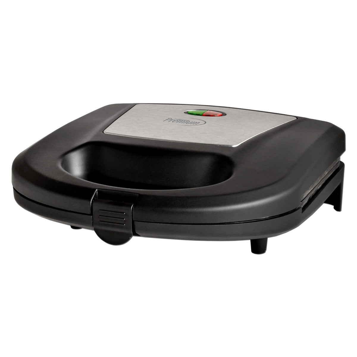 Premium Levella 2-Slice Capacity Black and Silver Grill and Sandwich Maker With Non-stick Coated Plates