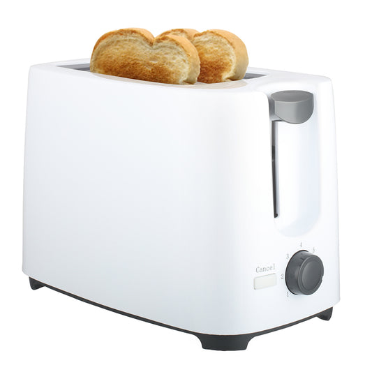 Premium Levella 2-Slice White Toaster With Anti-jam Protection