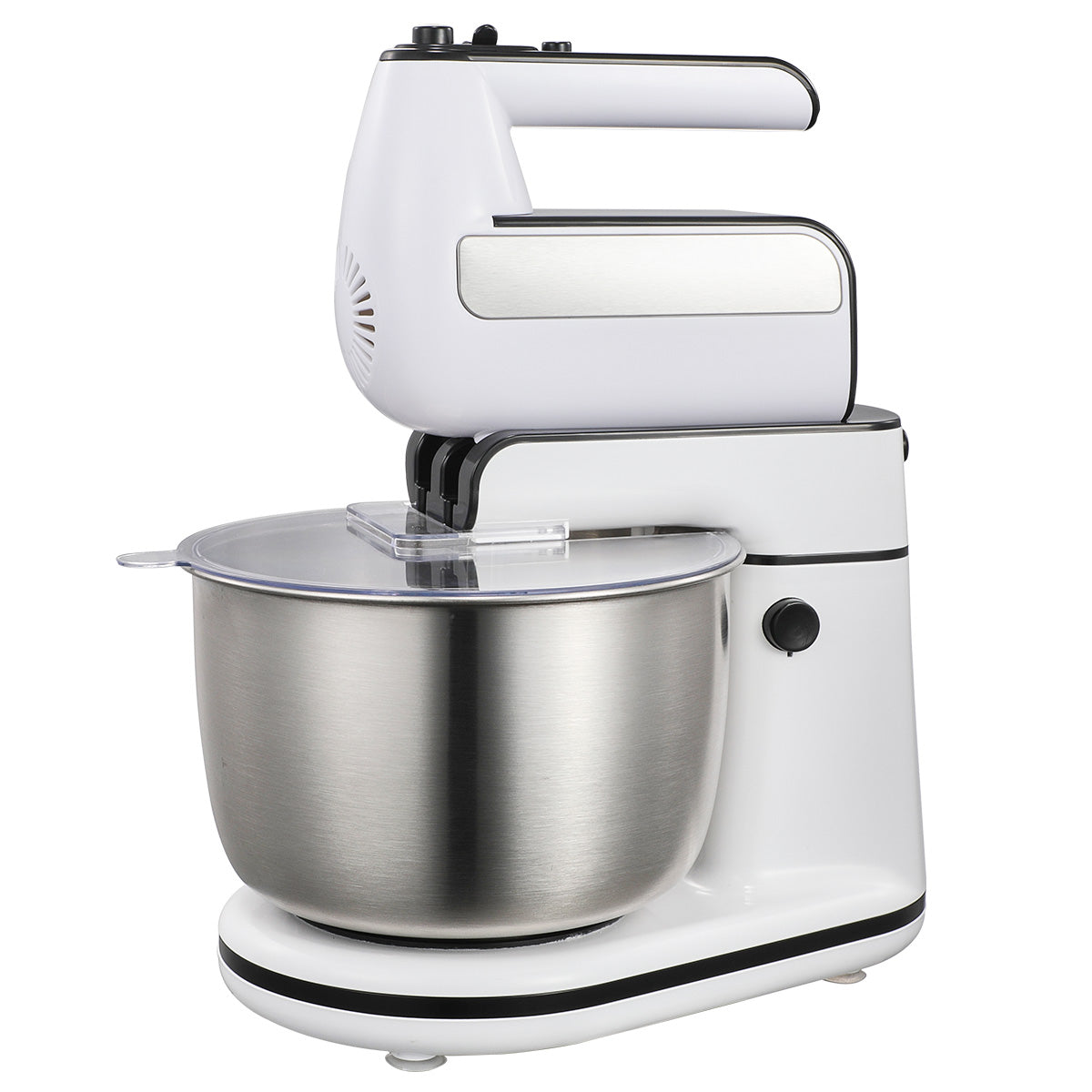 Premium Levella 2-in-1 Stand & Hand Mixer With 3L Automatic Rotating Bowl, 2 Beaters, and 2 Dough Hooks