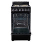 Premium Levella 20" Black Freestanding Electric Stove With 4 Spiral Hot Plate