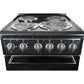 Premium Levella 20" Black Freestanding Electric Stove With 4 Spiral Hot Plate