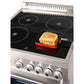 Premium Levella 20" Brushed Silver Freestanding Electric Stove With 4 Burners, 1 Bake Tray, 1 Bake Wire, and 1 Removable Crumb Tray