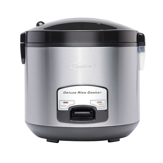 Premium Levella 20-Cup Stainless Steel Deluxe Rice Cooker With Removable Non-stick Cooking Pot