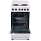 Premium Levella 20" White Freestanding Electric Stove With 4 Burners