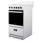 Premium Levella 20" White Freestanding Electric Stove With 4 Burners