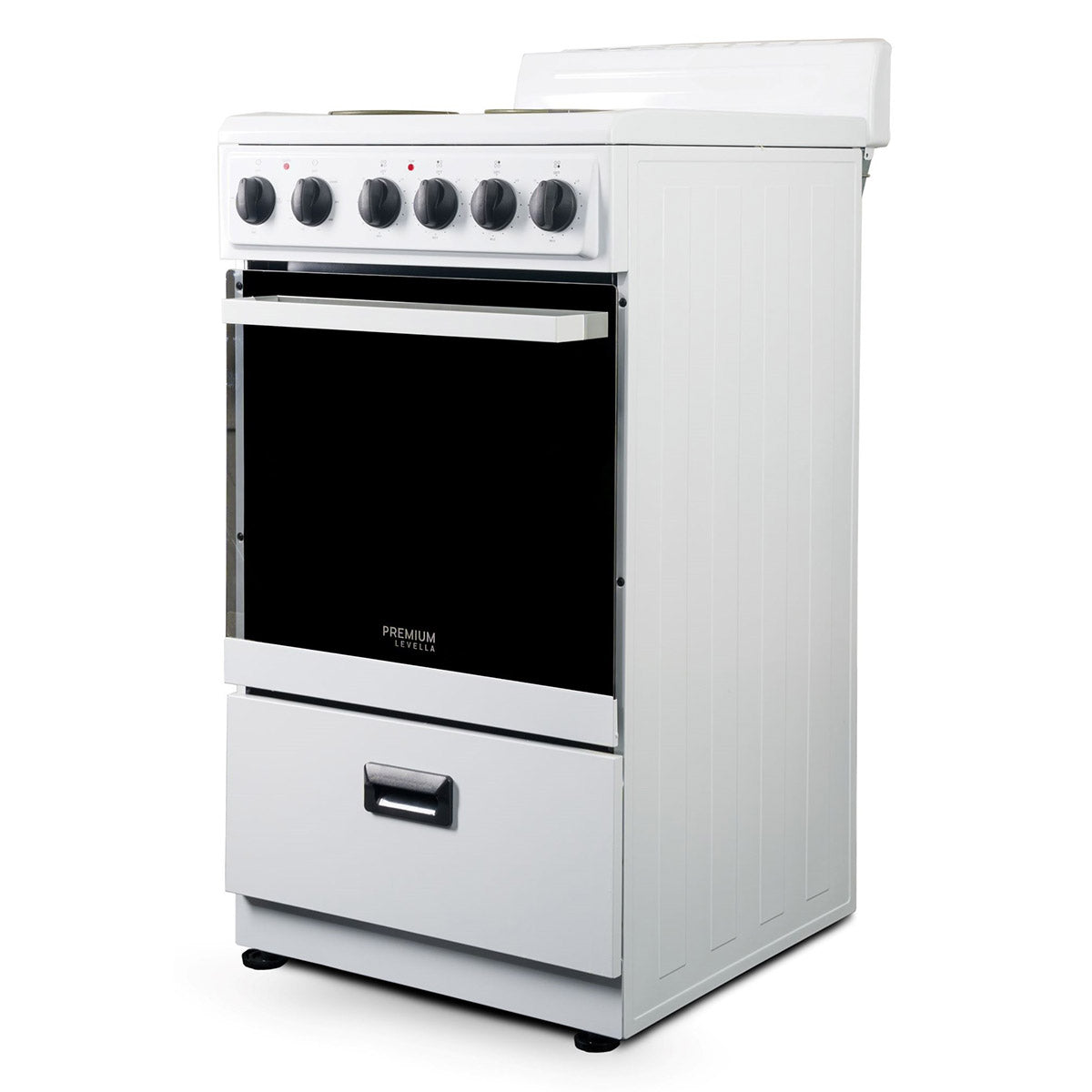 Premium Levella 20" White Freestanding Electric Stove With 4 Burners