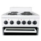 Premium Levella 20" White Freestanding Electric Stove With 4 Burners