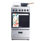 Premium Levella 20" White Freestanding Electric Stove With 4 Spiral Hot Plate