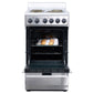 Premium Levella 20" White Freestanding Electric Stove With 4 Spiral Hot Plate