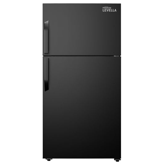 Premium Levella 20.5 ft³ Black Refrigerator With Automatic Ice Maker and Automatic Defrost