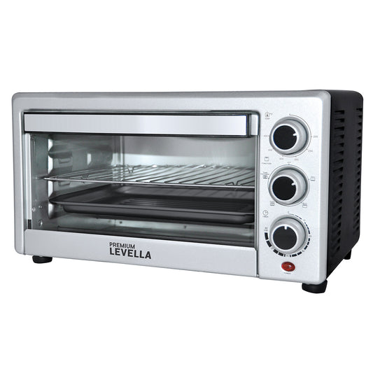 Premium Levella 21L Stainless Steel Toaster Oven With Removable Enamel Tray