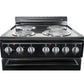 Premium Levella 24" Black Freestanding Electric Stove With 4 Spiral Hot Plate