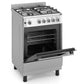 Premium Levella 24" Stainless Gas Range With 4 SABAF Burners, 2 Grids, 1 Trivet Grill, and 1 Baking Tray