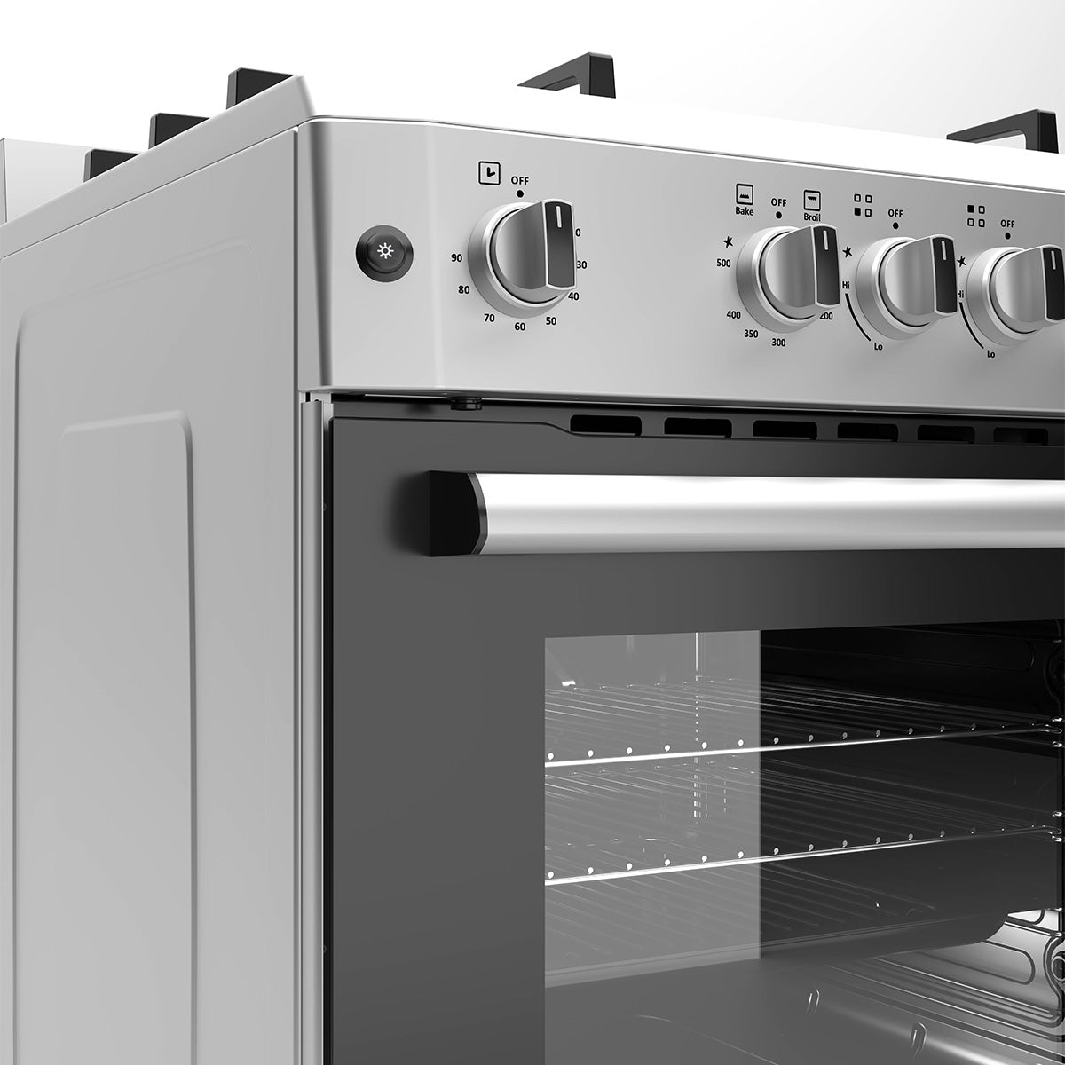 Premium Levella 24" Stainless Gas Range With 4 SABAF Burners, 2 Grids, 1 Trivet Grill, and 1 Baking Tray