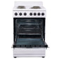 Premium Levella 24" White Freestanding Electric Stove With 4 Spiral Hot Plate