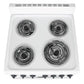 Premium Levella 24" White Freestanding Electric Stove With 4 Spiral Hot Plate