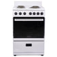 Premium Levella 24" White Freestanding Electric Stove With 4 Spiral Hot Plate
