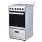Premium Levella 24" White Freestanding Electric Stove With 4 Spiral Hot Plates, 1 Bake Tray, and 1 Bake Wire