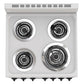Premium Levella 24" White Freestanding Electric Stove With 4 Spiral Hot Plates, 1 Bake Tray, and 1 Bake Wire