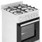 Premium Levella 24" White Gas Range With 4 SABAF Burners, 2 Grids, 1 Trivet Grill, and 1 Baking Tray