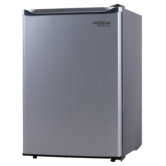 Premium Levella 2.5 ft³ Black Refrigerator With Inox Reversible Door