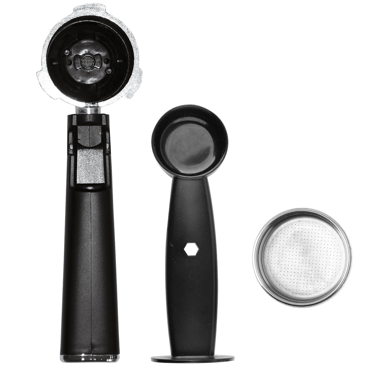 Premium Levella 3-in-1 Black and Silver Espresso, Cappuccino and Latte Maker