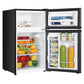 Premium Levella 3.1 ft³ Silver Energy-Saving Refrigerator-Freezer With Reversible Door and Adjustable Legs