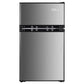 Premium Levella 3.1 ft³ Silver Energy-Saving Refrigerator-Freezer With Reversible Door and Adjustable Legs