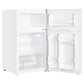 Premium Levella 3.1 ft³ White Energy-Saving Refrigerator-Freezer With Reversible Door and Adjustable Legs