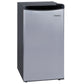 Premium Levella 3.2 ft³ Black Energy-Saving Refrigerator With Inox Reversible Door and Adjustable Legs