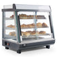 Premium Levella 3.4 ft³ Stainless Commercial Countertop Warmer Display Case With 3 Adjustable Shelves