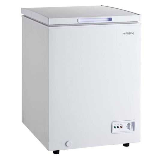 Premium Levella 3.5 ft³ White Chest Freezer With Wire Basket