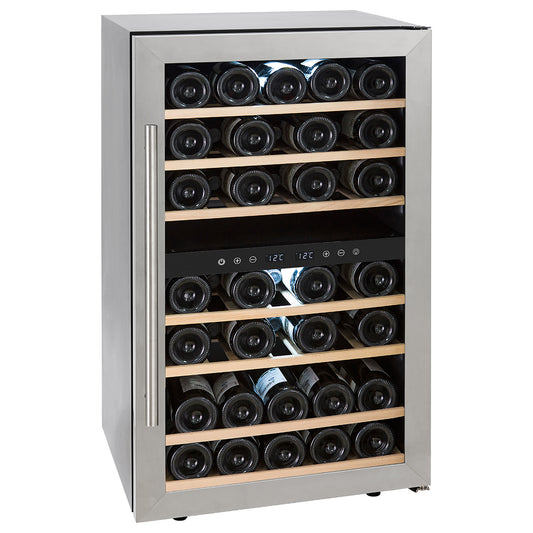 Premium Levella 43-Bottle Stainless Steel Auto Frost Wine Cooler